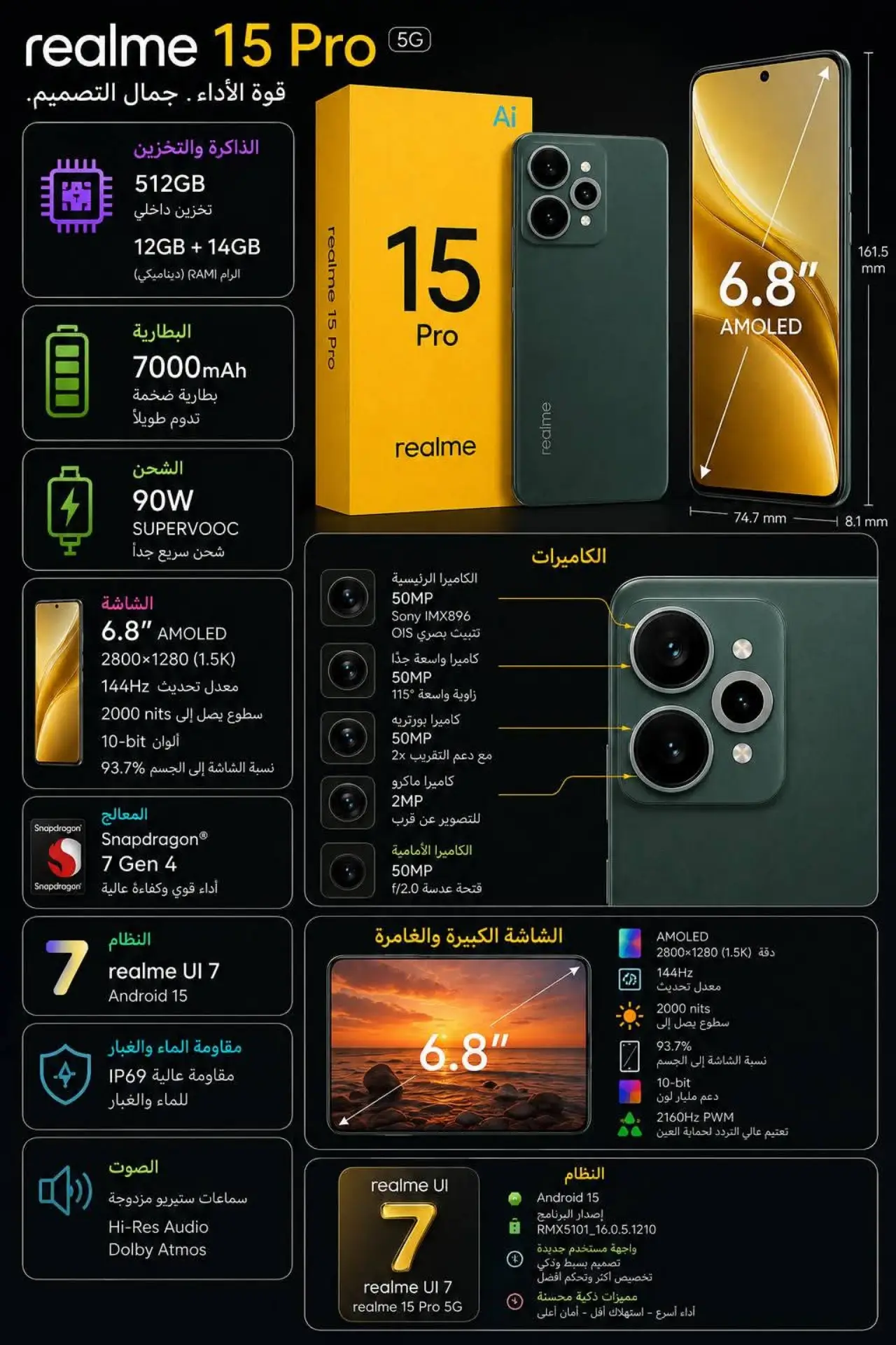 Realme 15 Pro — 550,000 د.ع
